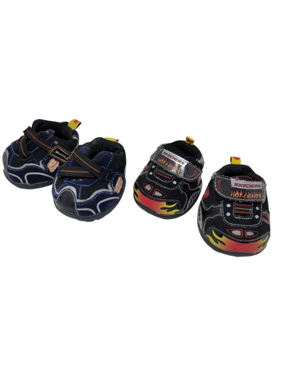 Build A Bear Black Boys Shoes Hot Lights Flame Tennis Shoes Skechers Super Z